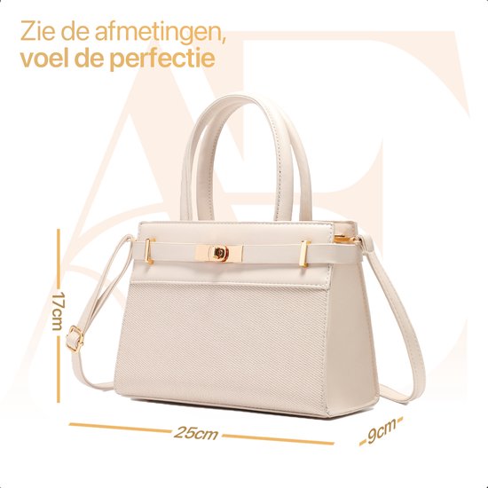 Aramae® - Handtas Dames - Crossbody Tas Dames - Schoudertas Dames - Cadeau voor Vrouwen - Wit