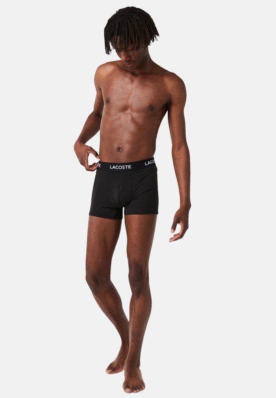 Lacoste Boxershorts Heren Microfiber Zwart 3-Pack - Maat M