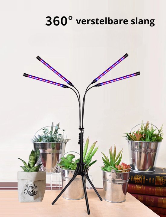 Livista® - LED Planten Groeilamp – Vouwbaar Standaard – Volledig Spectrum – Instelbare Timer – Voor Planten, Aquariums en Zaadkieming