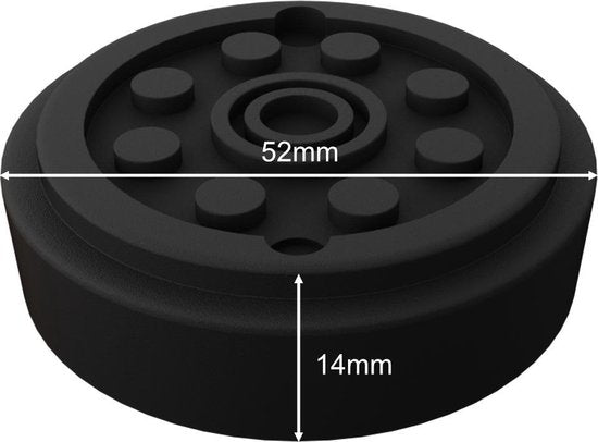 Deuba® Rubberen Pad Blok XL universeel 52/47 x 14 mm voor Autokrik Hefbrug