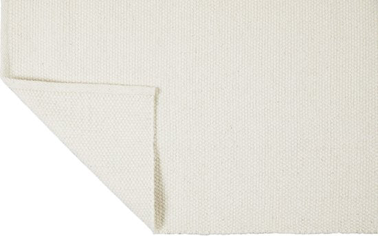 Lifa Living - Wol Vloerkleed - Wit - 160 x 230 cm - 70% Wol en 30% Katoen - Poolhoogte 6 mm - Geweven