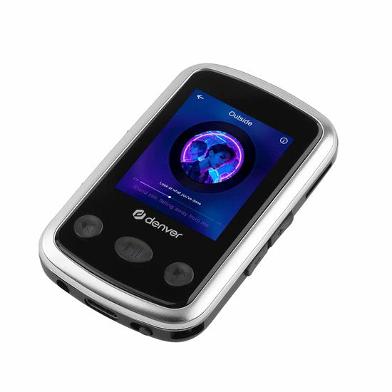 Denver MP3 Speler Incl oordopjes - Uitbreidbaar tot 128GB - Shuffle/Repeat Modus - Kinderen en volwassenen - Bevestigingsclip - AUX - MPS320B - Zwart