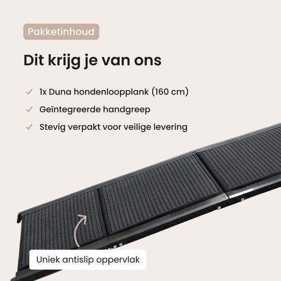 Hondenloopplank voor Auto - Hondentrap Inklapbaar - Met Antislip - 160 cm