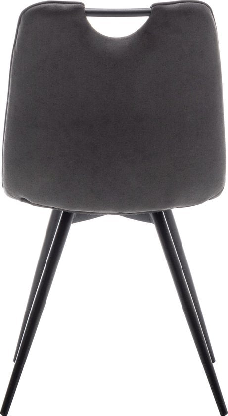Furnihaus Eetkamerstoel Leon Microvezel Antraciet Set van 2