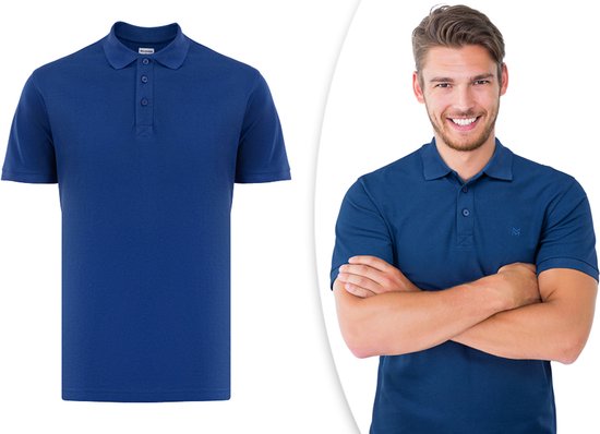Milanoro - 2XL - Poloshirt - Heren - Marineblauw