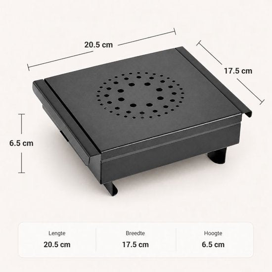 Ceruzo Warmhoudplaat Compact – Rechaud – 1 Waxinelichtje – Zwart