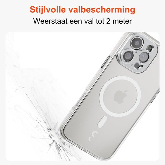 iPhone 16 Pro Camera Case doorzichtig - Snelle Lensbevestiging - Kristalhelder Design - MagSafe Compatibel - 2M Valbescherming - Duurzaam Gerecycled Materiaal - Draadloos Opladen