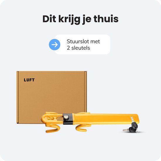 Stuurslot Auto PRO - Anti diefstal auto beveiliging - Stoplock - Geschikt voor camper