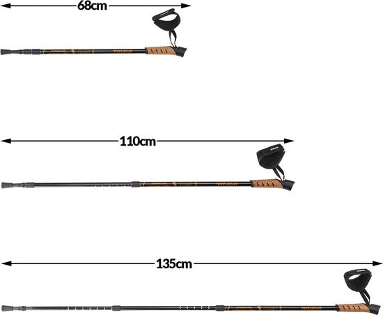 Deuba Sportana Nordic Walking stokken - oranje