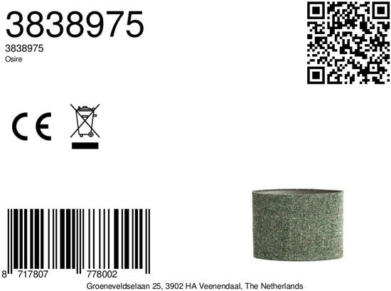 Light & Living - kap - Osire - groen - textiel - E27 - 3838975