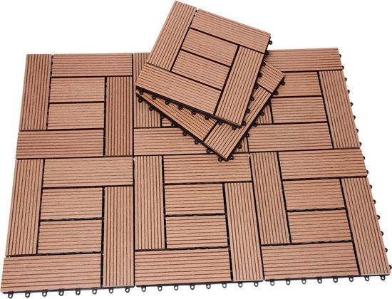 WPC Vlondertegels - Mozaïk Insteeksysteem 30x30cm - Terrakotta