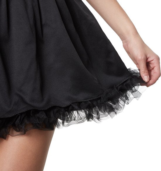 Dressforfun Zwarte heks Tarantella S - verkleedkleding kostuum halloween verkleden feestkleding carnavalskleding carnaval feestkledij partykleding - 302422