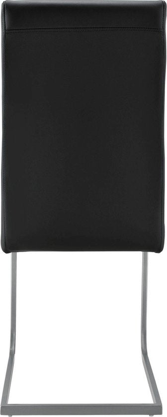 Juskys 2 Eetkamerstoelen / stoel - Vegas - Kunstleer - Zwart