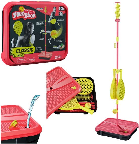 Mookie All Surface Classic Swingball - Kunststof - 48.30x41.50x11.10cm - Rood/Groen