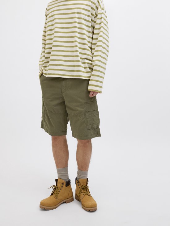 JACK&JONES - Maat M - JWHZEUS CARGO SHORTS MID SN - Heren - Bermuda shorts