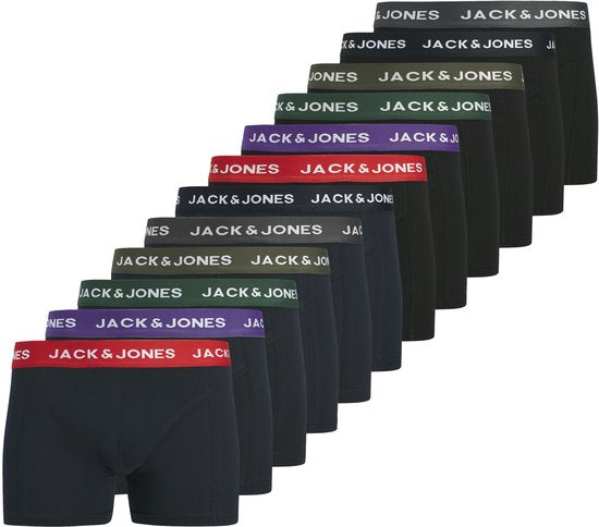JACK&JONES - JACKYLE SOLID TRUNKS 12 PACK - Heren - Onderbroeken