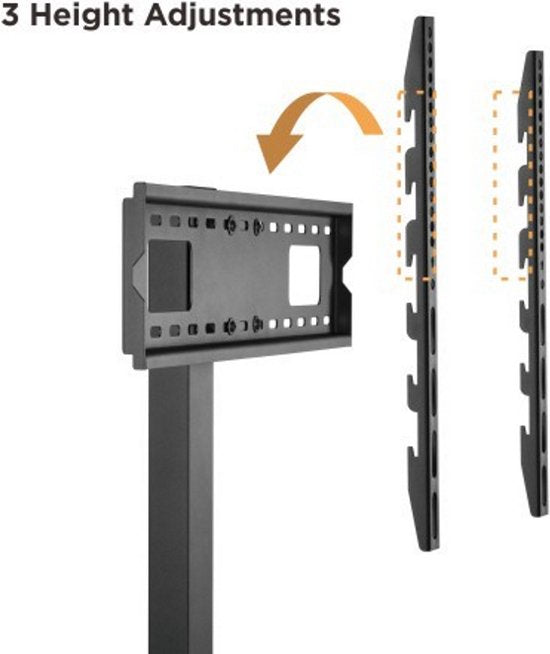 TV standaard met opbergplanken - draaibaar - 37 inch tot 75 inch
