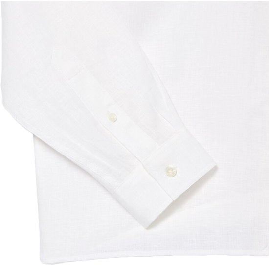 Lacoste Woven Overhemd Heren - Wit - Maat 46