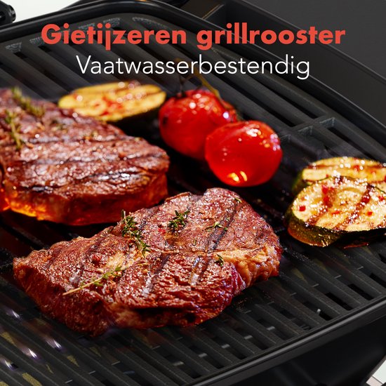 KitchenBrothers Gasbarbecue – Tafelmodel & 2 Hittezones – 10.000 BTU – 48 x 37 x 38 cm – Zwart