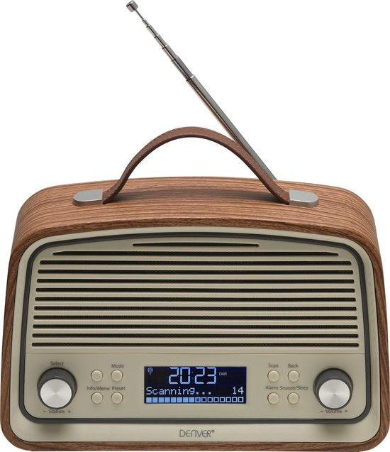 Denver DAB-38 -DAB+/FM radio met alarmklok functie - Darkwood