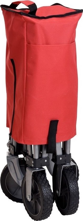 Opvouwbare Bolderkar | Rood | 90 x 49 x 58 cm