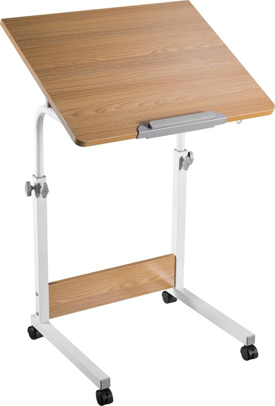 Laptoptafel verrijdbaar bureau - lessenaar - hoogte verstelbaar 68 - 96 cm