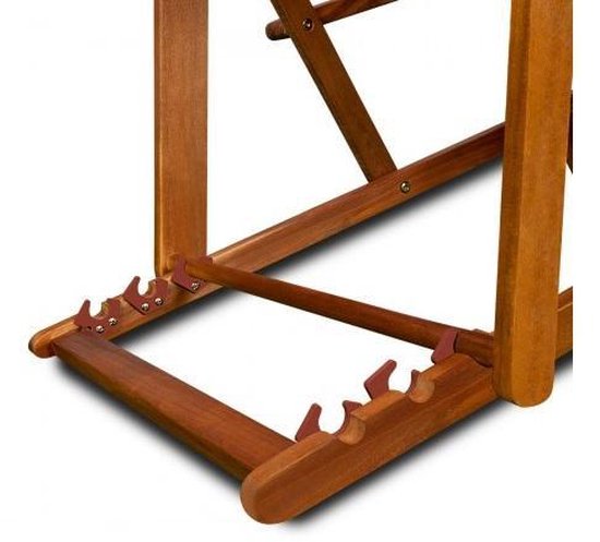 Casaria Ligstoel Acaciahout – Opvouwbaar tot 160kg – Antraciet