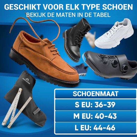 Nextcover® Overschoenen Waterdicht | 100% Waterdichte Regenschoenen Fiets | Reflecterende Schoenovertrek Herbruikbaar| Regenhoezen voor Schoenen | Overschoenen | Schoenbescherming | Fietsoverschoenen