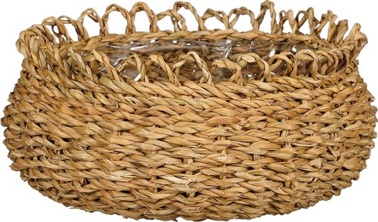 Mica Decorations Gourdon Plantenmand - Set van 4 - H17 x Ø31 cm - Bruin