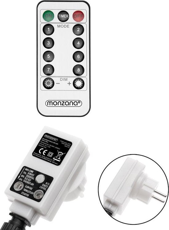 Monzana Kerstverlichting - Kersenbloesem 220cm Timer IP44 - Koud Wit