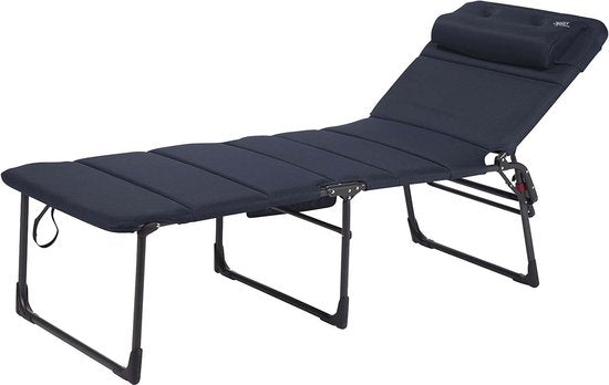 Crespo Vouwbed AP-363 Air Deluxe – Voorzien Van Open 3D Celstructuur En Geïntegreerd Hoofdkussen En Handige Zijkant Organizer – For Camping En Tuin – Grijs Mesh En Aluminium – 205 cm