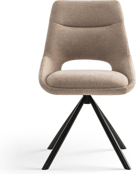 Furnihaus Eetkamerstoelen set van 2 - Tosca - Taupe - Stof