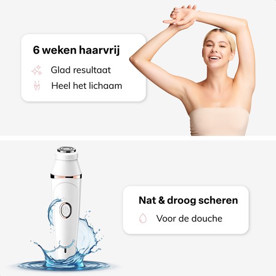 Vimora Ladyshave 7-in-1 - Epileer apparaat dames - Epilator gezicht - Ontharingsapparaat - Gezichtsepilator - Epilady - Scheerapparaat vrouwen - Ontharing & gezichtshaar verwijderen - Ladyshaves