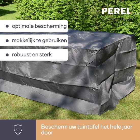 Perel Buitenhoes voor tafel tot 220 cm, grijs, rechthoekig, 225 cm x 105 cm x 75 cm