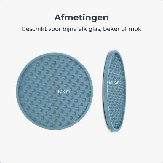 Castagnola Siliconen Onderzetters – Onderzetters voor Glazen – Design Onderzetters met Houder – Onderzettersset – Anti Slip - Set van 6 – Groen