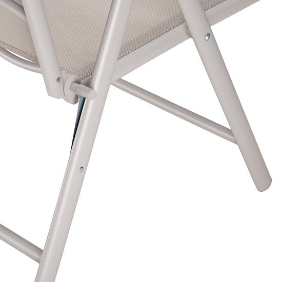 Casaria Tuinset Bern 4+1 Aluminium – Verstelbaar Klapbaar - Beige