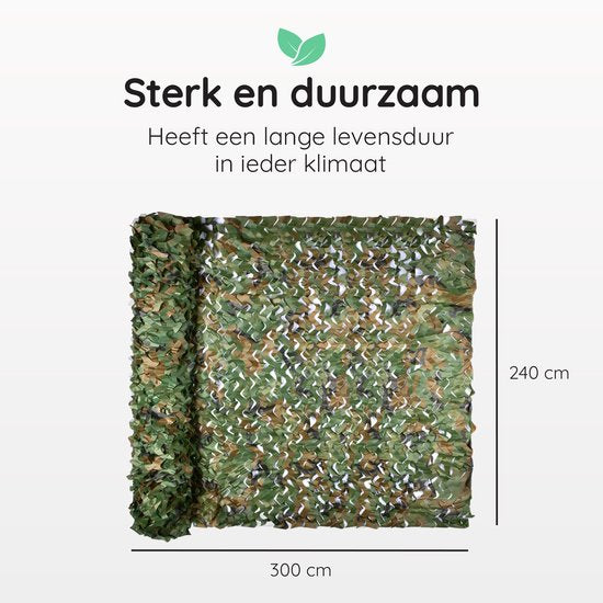 Volcan Camouflagenet 300x240 - Duurzaam Schaduwdoek Voor Optimaal Camouflage Effect - Groen