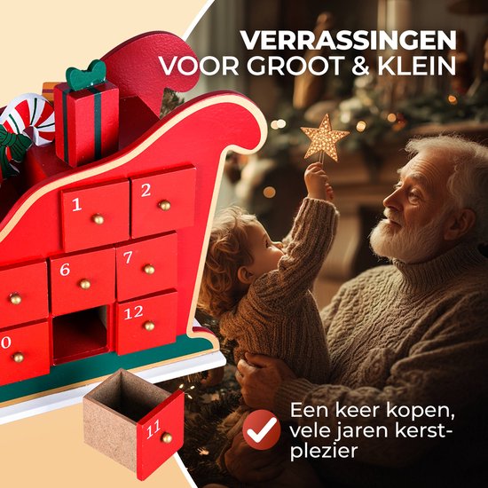 Spielwerk Herbruikbare Adventskalender – Slee 24 Deuren