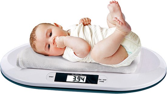 Monzana Babyweegschaal Digitaal – met LED Scherm / tot 20 KG – Wit