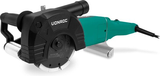 VONROC PRO Sleuvenfrees– Muurfrees - 2400W -150MM – 3-in-1 blad. - Incl. stofzuigeradapter