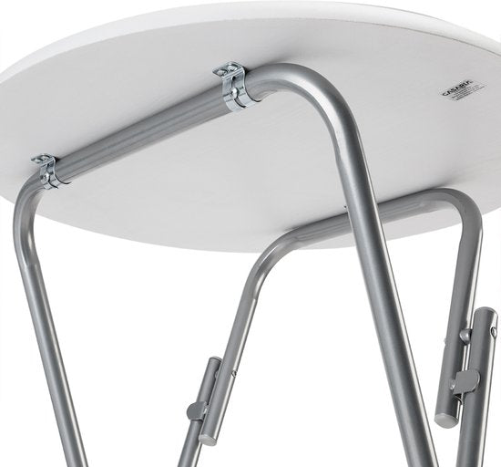CASARIA Statafel Set van 2 - Inklapbaar Marmerlook 110cm Ø60cm - Wit