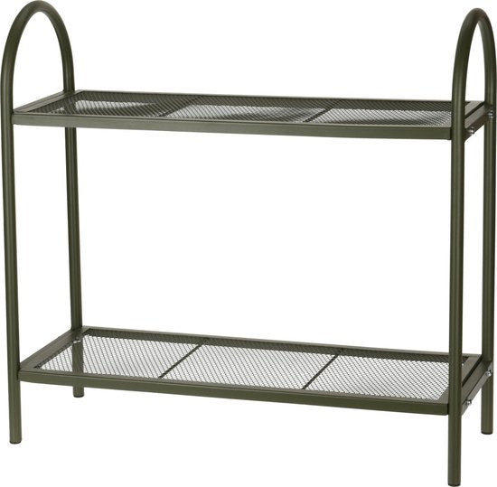 Pro Garden Plantenrek/plantentafel - groen - metaal - opvouwbaar - 60 x 22 x 58 cm