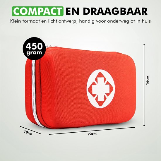Travelhawk EHBO-kit - Verbanddoos auto - Ehbo Kit Klein - Ehbo Kit Noodpakket - Ehbo Reisset - 275-delig - EHBO
