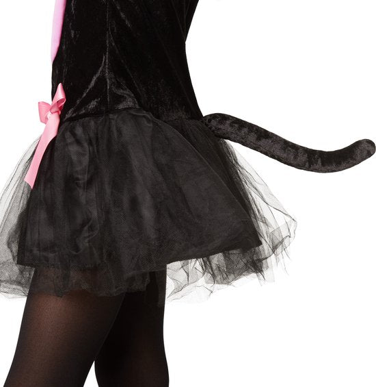 Dressforfun Roos katje 158 (vanaf 12 jaar) - verkleedkleding kostuum halloween verkleden feestkleding carnavalskleding carnaval feestkledij partykleding - 302104