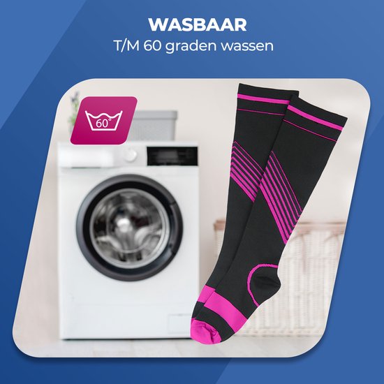 Roegaarden compressie sokken - Compressiekousen - Steunkousen - Maat 40-44 - Roze