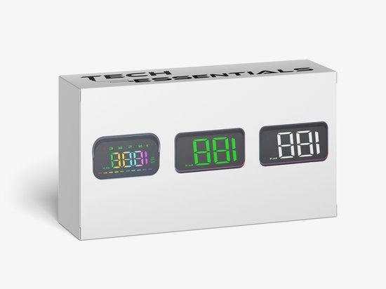 Tech Essentials Automatische - GPS Snelheidsmeter Auto HUD - USB-C - Groen - Head Up Displays - Plug en Play