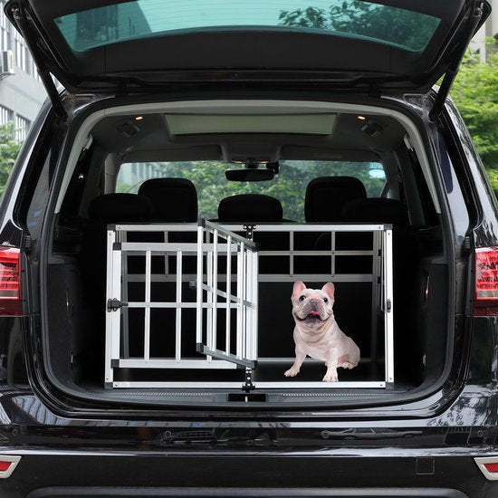 Cadoca Honden Transportbox XL – Aluminium – 89x70x51cm Afsluitbaar