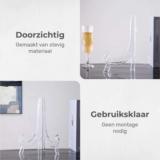 Luft - Bordenstandaard - Display - Transparant - Houder - Sierborden - Boeken - Hanger - Borden - Rek - Keukenkast