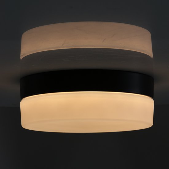 Plafondlamp Ikaro 1362ZW Zwart Ø18cm - Modern, Elektronica & Glas, Steinhauer