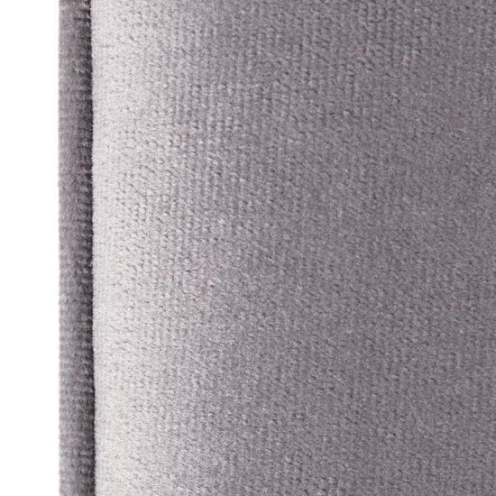 LIFA LIVING Halbank Barcelona - Grijs & Goud - Modern - Fluweel & Hout - 101 x 42 x 45 cm